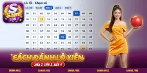 Cách đánh lô xiên SAM86 trên bảng chọn số lô đề với các tab xiên