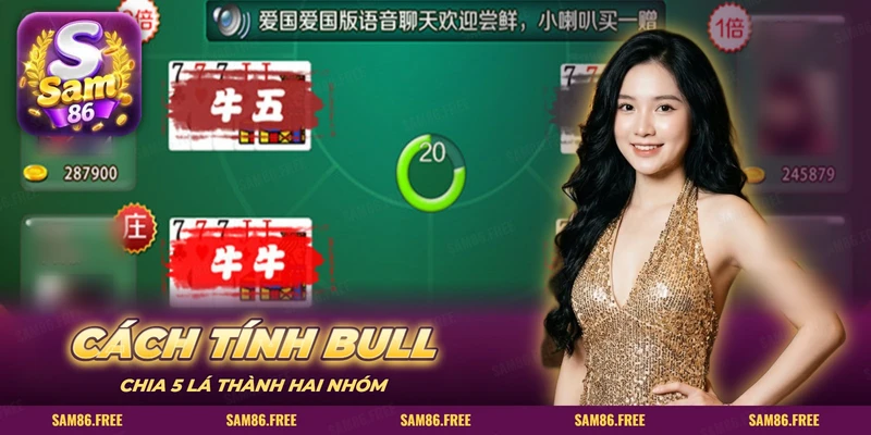 Bàn Bull Bull nhiều người chơi, bài đã lật và đồng hồ đếm giờ ở giữa