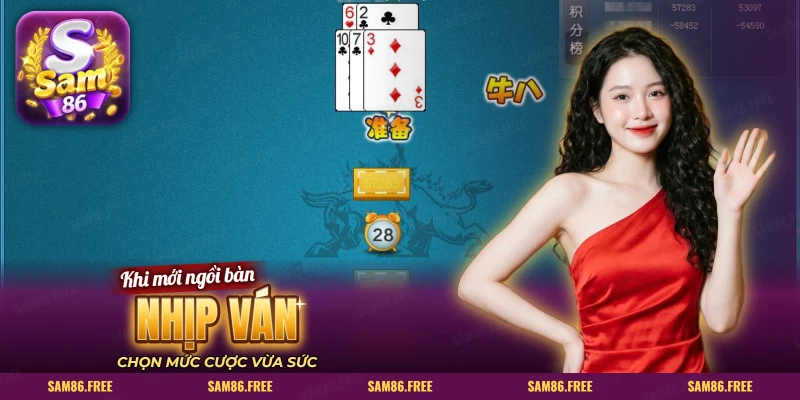 Bàn Bull Bull trực tuyến với các lá bài đã chia và đồng hồ đếm ngược